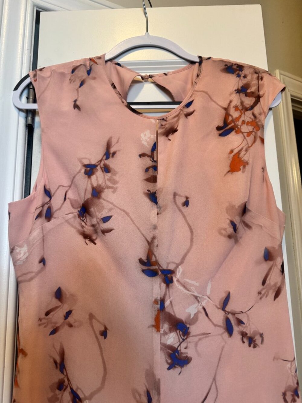 Reiss "Blush" Becci Printed Open Back Midi Dress, Size 10 - Picture 4 of 4